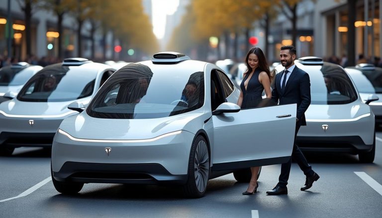 uber collabore avec un concurrent de tesla pour déployer jusqu'à 50 000 robotaxis autonomes, révolutionnant ainsi le transport urbain avec des véhicules self-driving innovants.