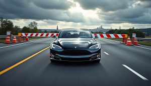 la conduite autonome de tesla connaît une avancée encourageante en europe, mais un obstacle de taille pourrait encore freiner son déploiement.